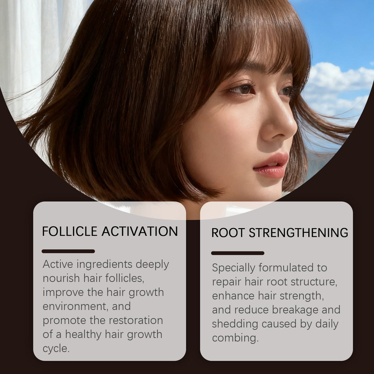 Hair Care Essential Oil for Nourishing Scalp, Strengthening Hair, Promoting Growth ,60ml