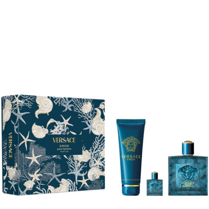 Eros Parfum 100ml + Shower Gel 150ml + Travel Size 5ml