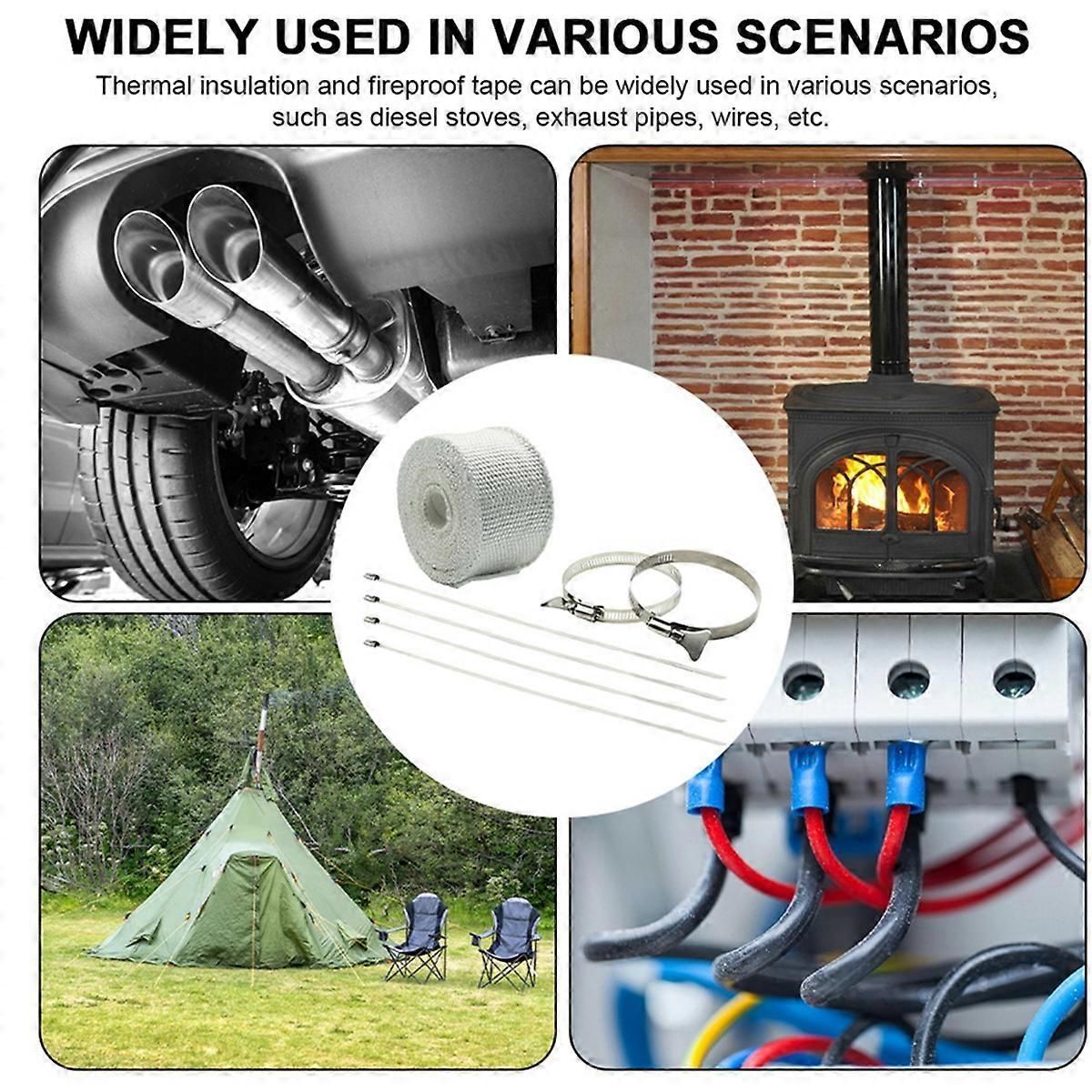 Fireproof Pipe Wrap Anti-Scald Furnace Flue Protector