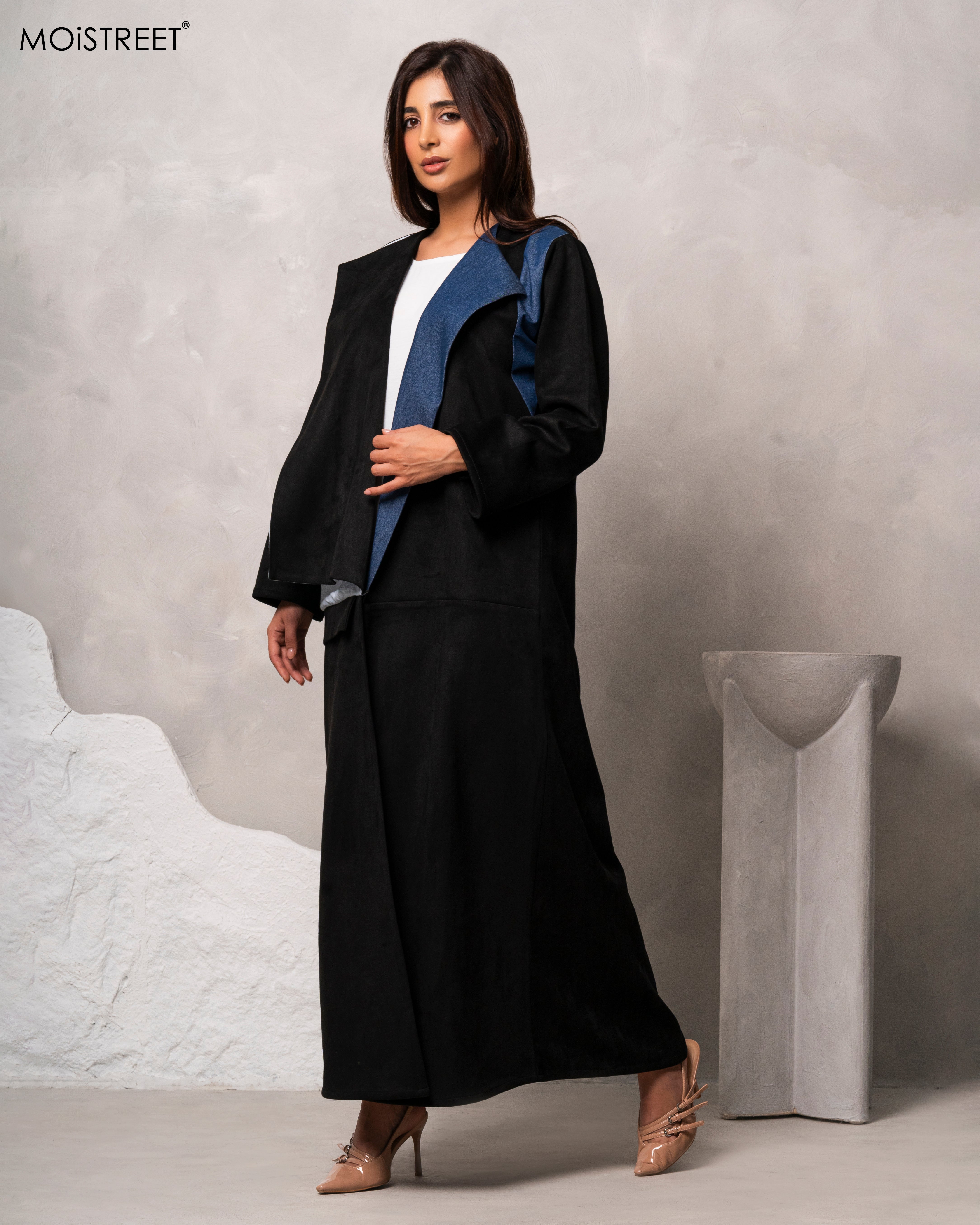 MOiSTREET Handmade Suede Shamua Abaya