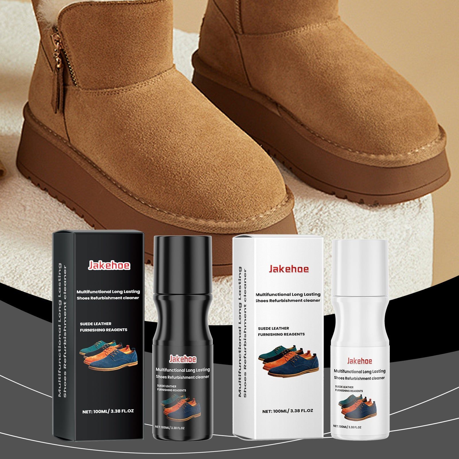 Black Vamp Cleaner, Multi-Functional Sneaker Stain Remover, Protects & Brightens ,100ml