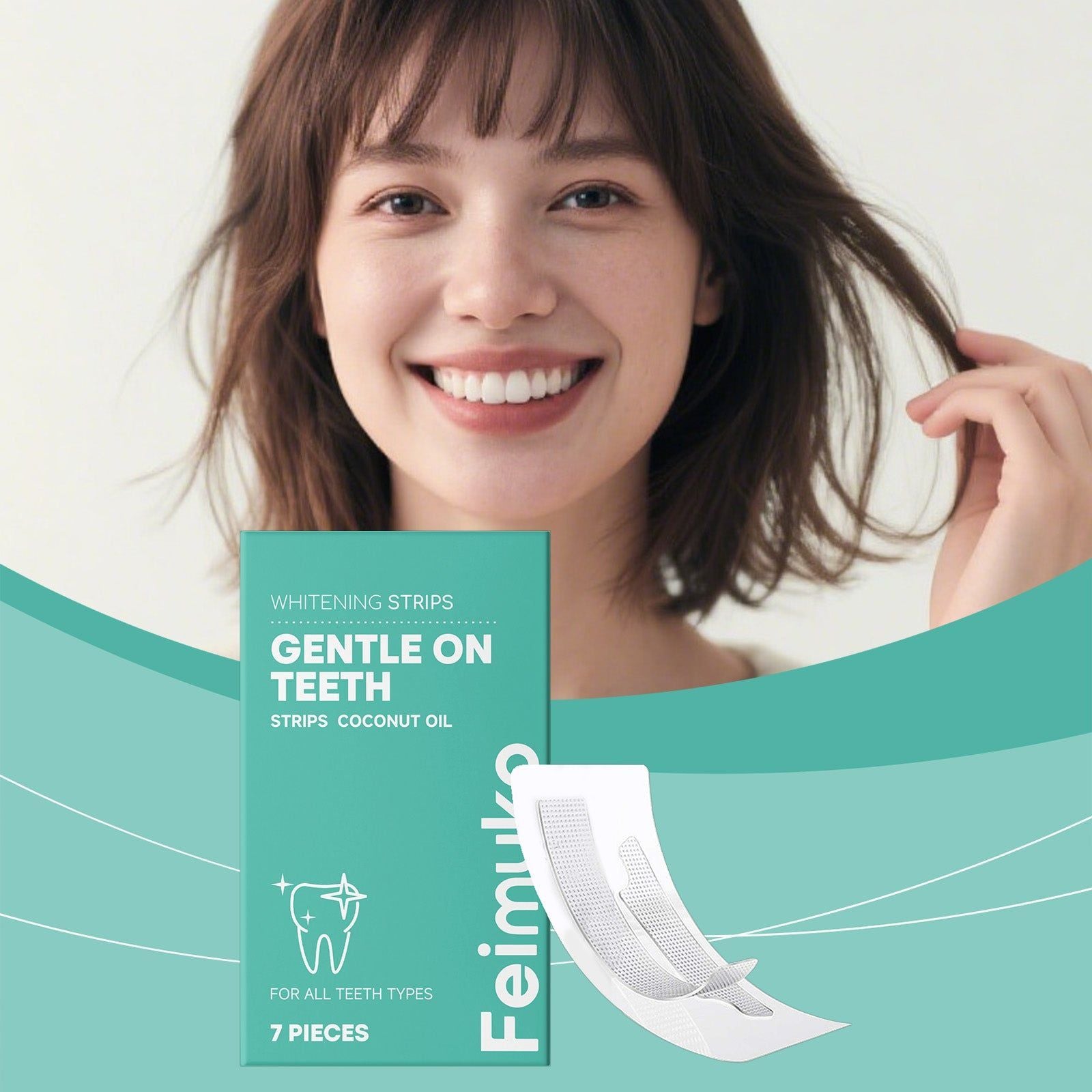 Brighten Your Smile with Gentle Dental Care Strips, Natural Whitening, Fresh Breath ,7pcs