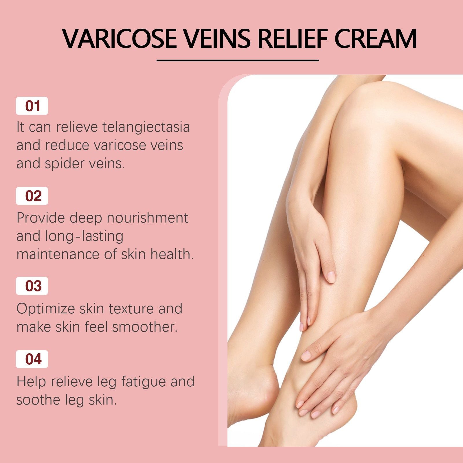 Revitalize Legs with Vein Repair Cream, Relieve Swelling, Improve Skin, Natural Relief ,80g