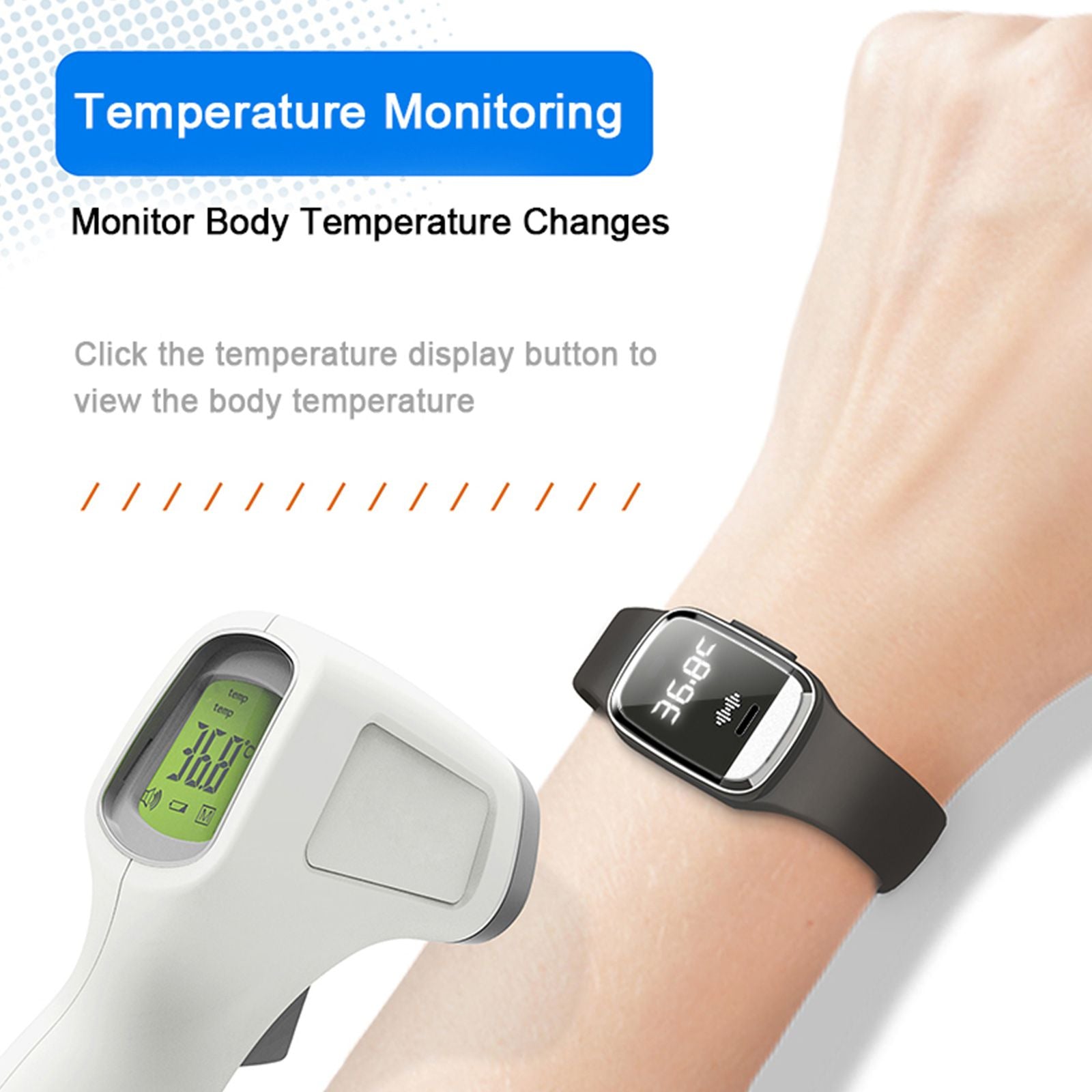 M20 Electronic Mosquito Repeller Wristband Watch Thermodetector Bracelet With LED Clock