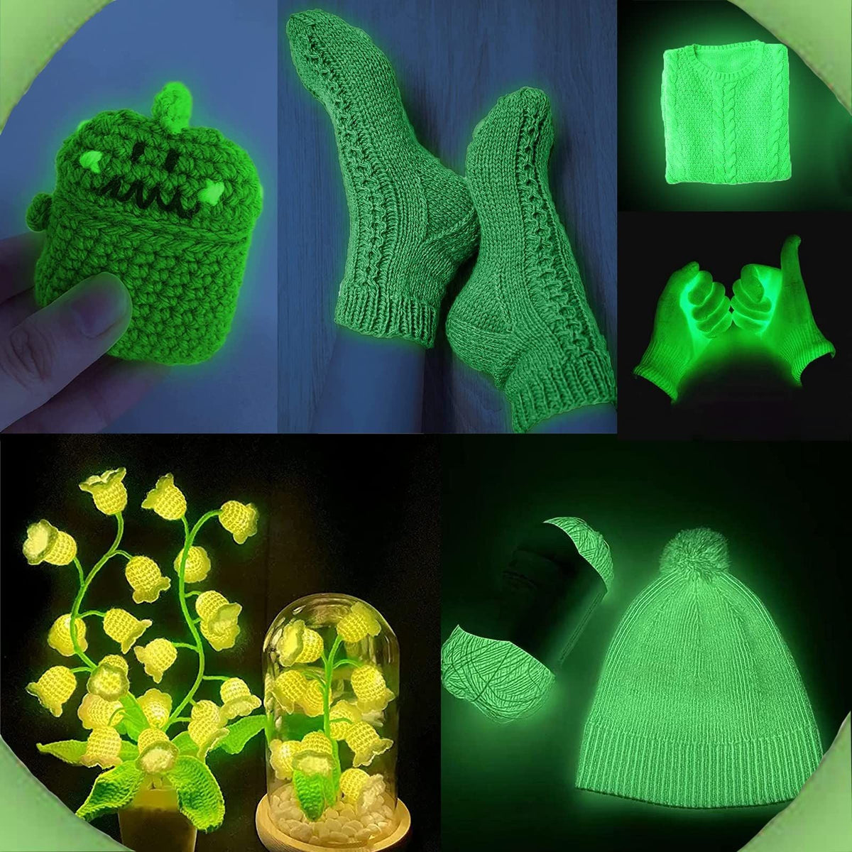 Glowing Yarn Luminous Hand Knitting Yarn DIY Arts Crafts For Sewing Beginners