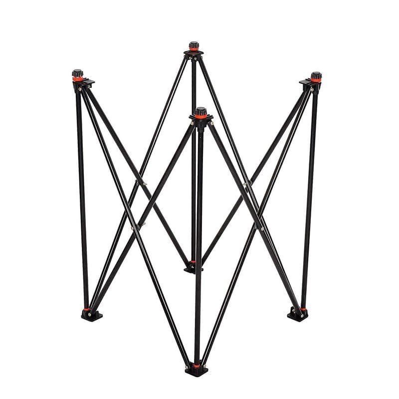 Foldable Adjustable Carrom Board Stand Black Color