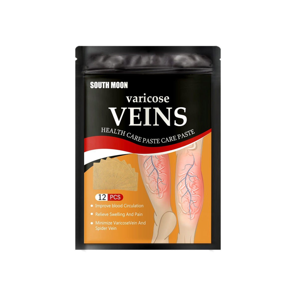 Relieves Varicose Feet, Calf Vein Care Patch, Gentle Skin Relief, Instant Comfort ,12pcs
