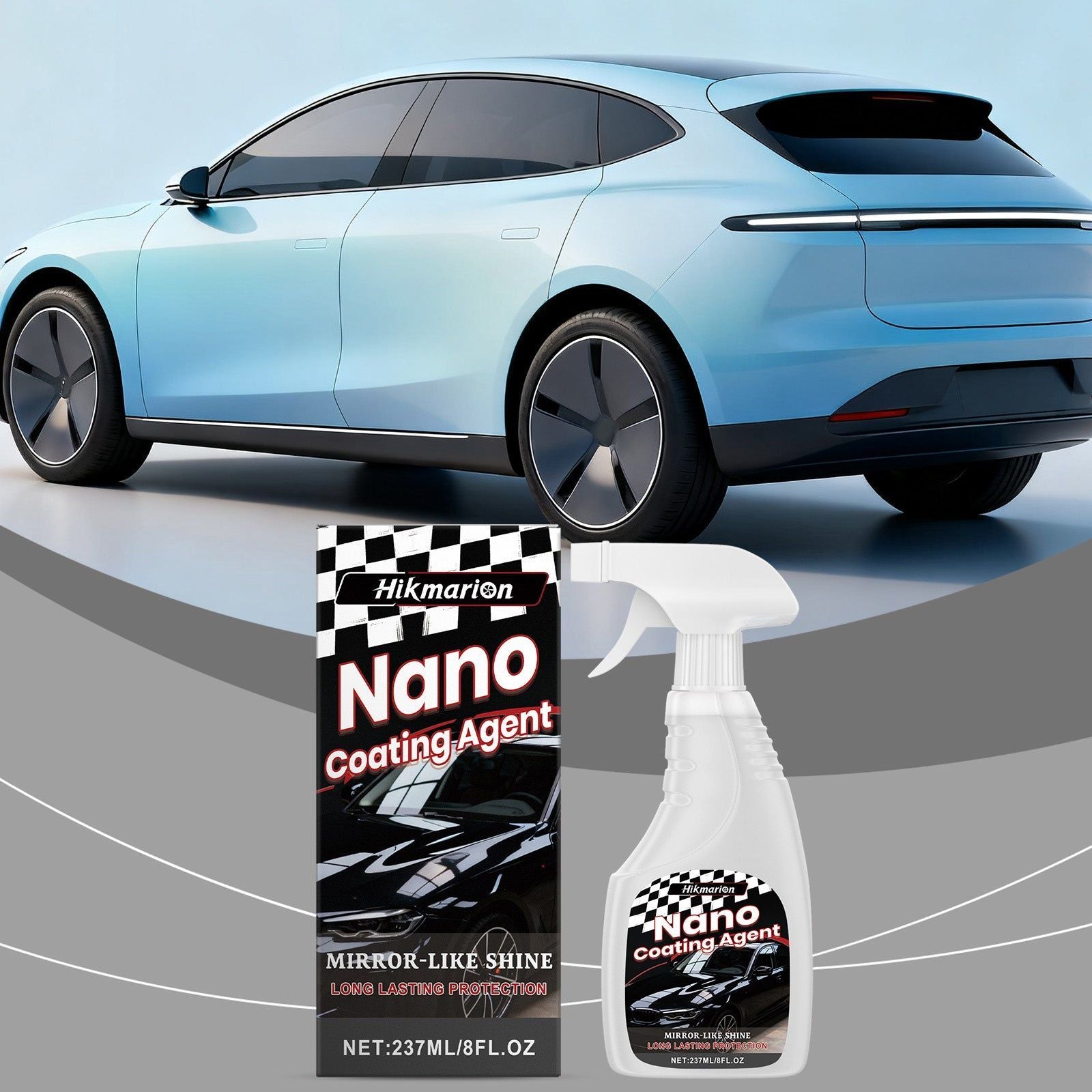 Ceramic Coating Spray, Car Mirror Gloss, Easy Application, Multi-Material Protection ,237ml