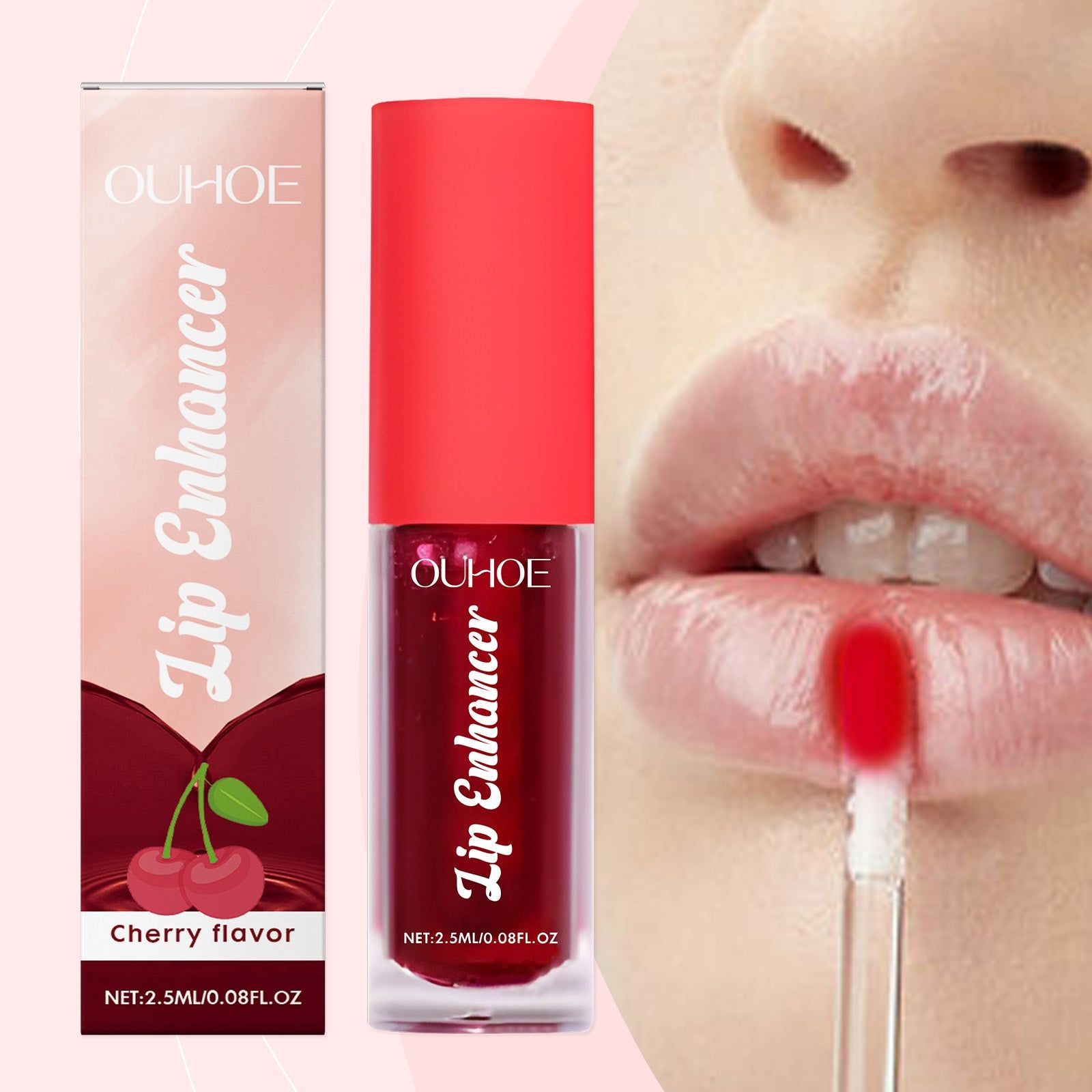 Cherry Lip Care Oil for Moisturizing and Brightening, Hydrating Lip Gloss, Nourishing Lip Essence ,2.5ml