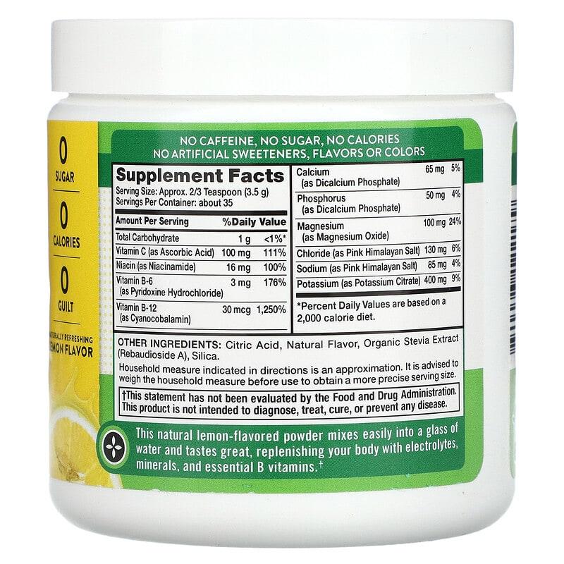 Nature's Truth Electrolyte Hydration + B Vitamins Powder Mix (4.3 oz / 122g)