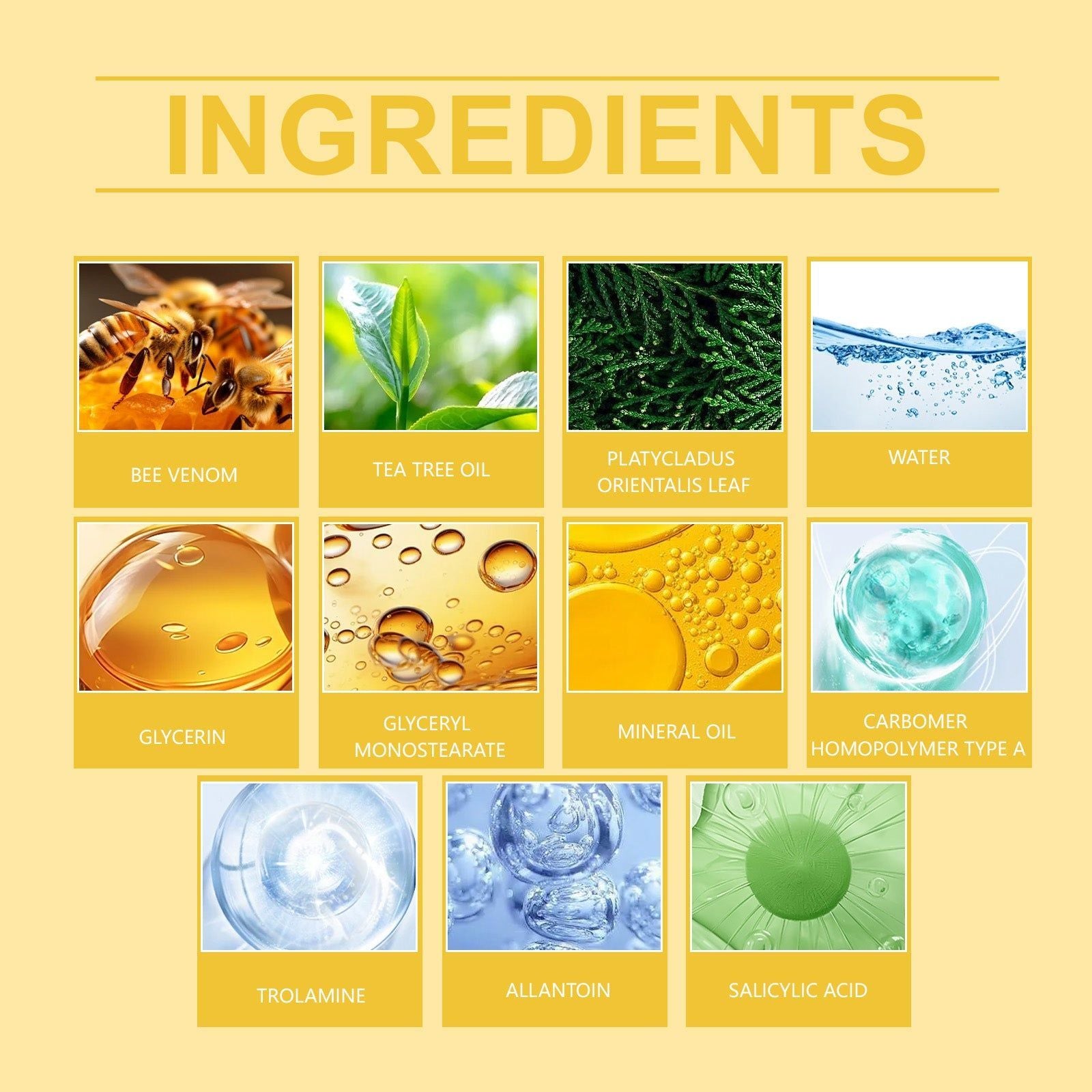 Bee Venom Skin Care Cream, Soothes Blemishes, Smooths Skin, Natural, Daily Use ,30g