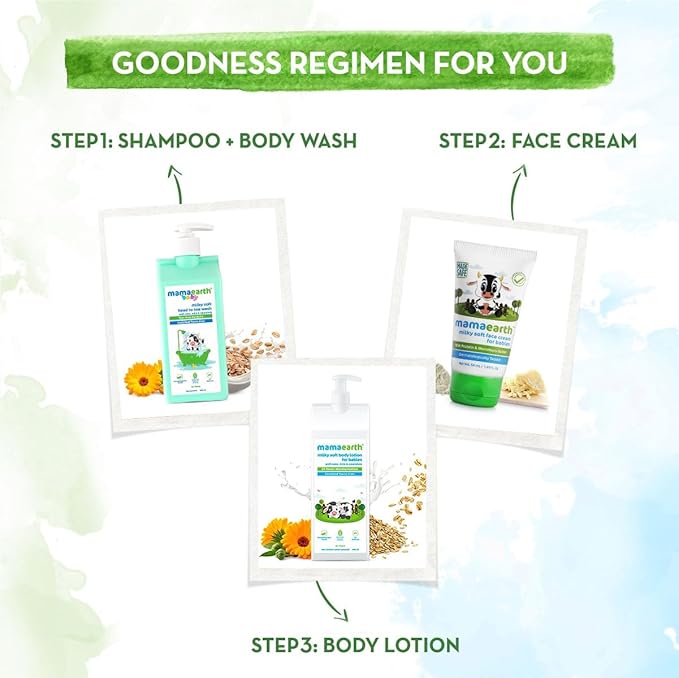 ماما إيرث بيبي ميلكي سوفت هيد تو تو ووش 400 مل