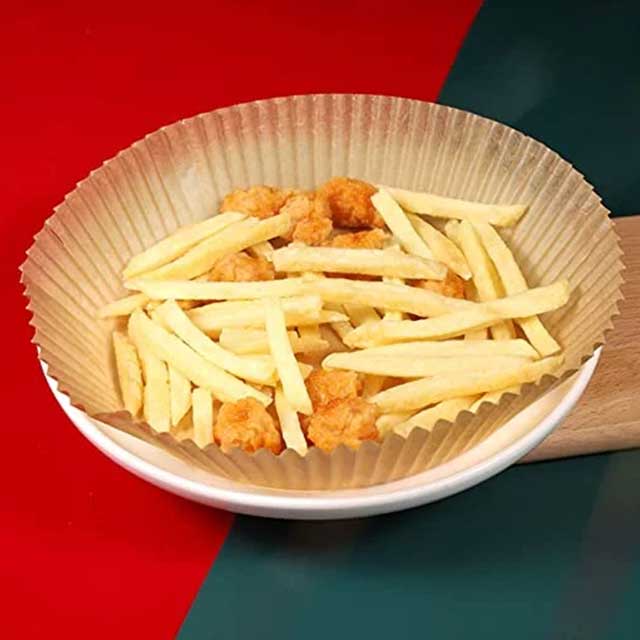 Air Fryer Parchment Paper - 50 Sheets (20x4.5cm) for Easy Cooking & Clean-Up, Non-Stick & Heat Resistant