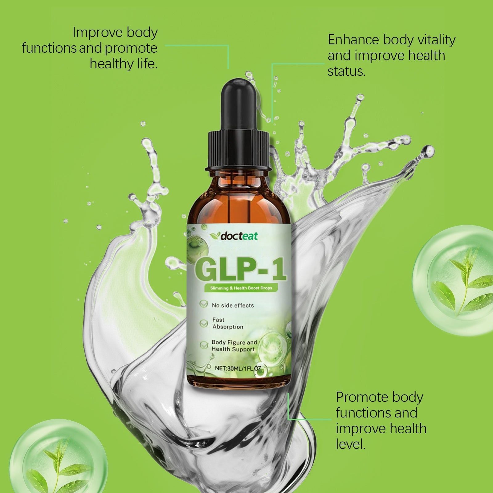 Boost Your Body Care, Regulate Sugar, Reduce Appetite with GLP-1 Drops ,30ml