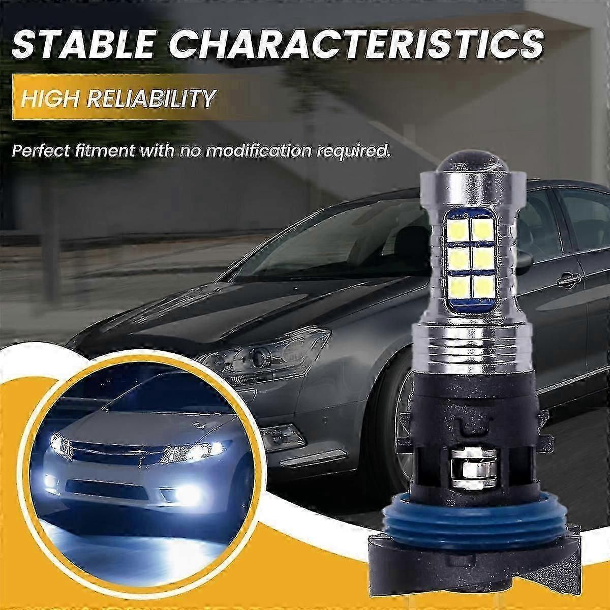 Car High Brightness White Light Led Daytime Running Light Ph24w Suitable For 3008 2011 C5 2010-2012