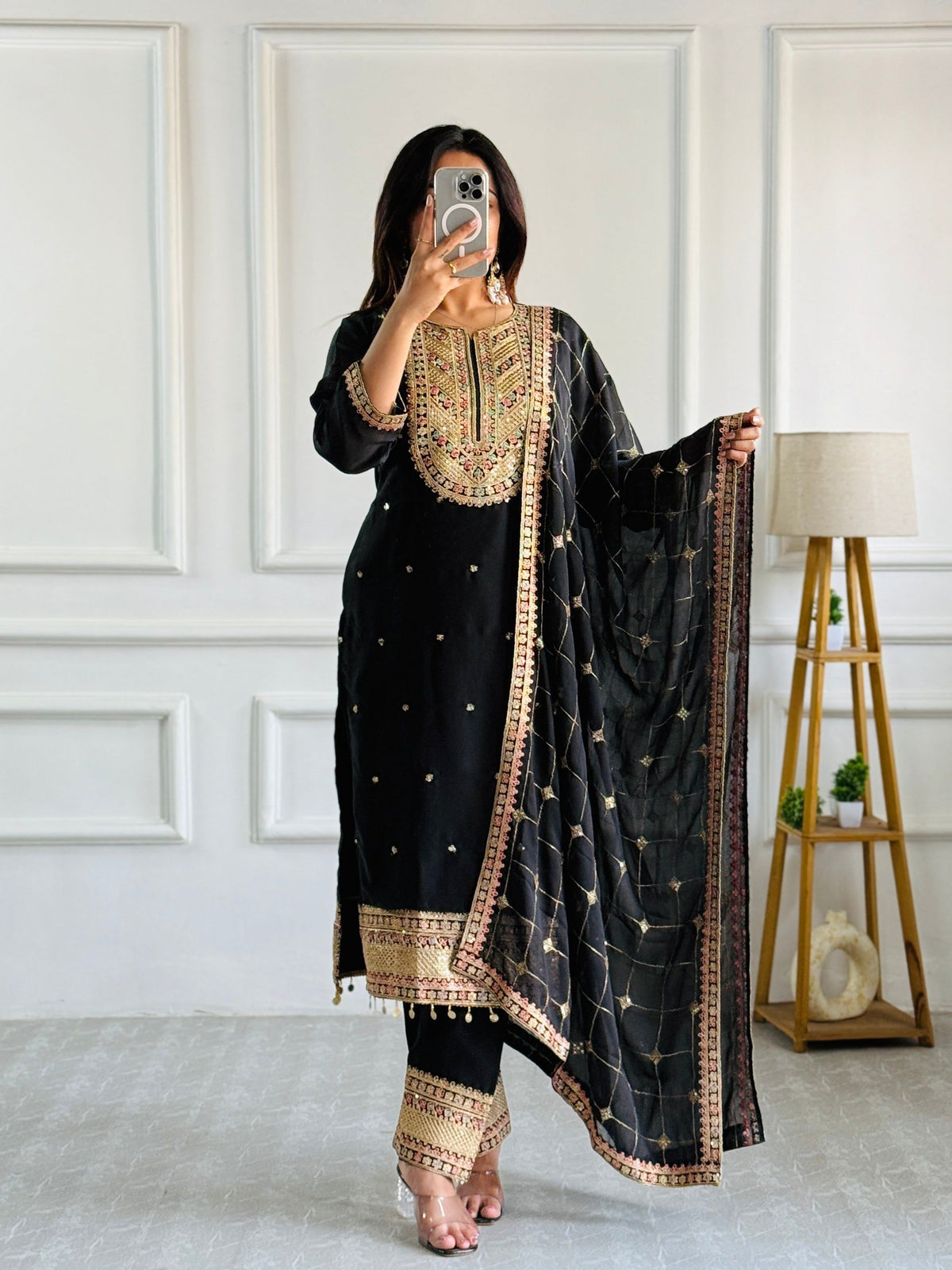 Fab Zone Beautiful Party Wear Suit Pent And Fancy Dupatta