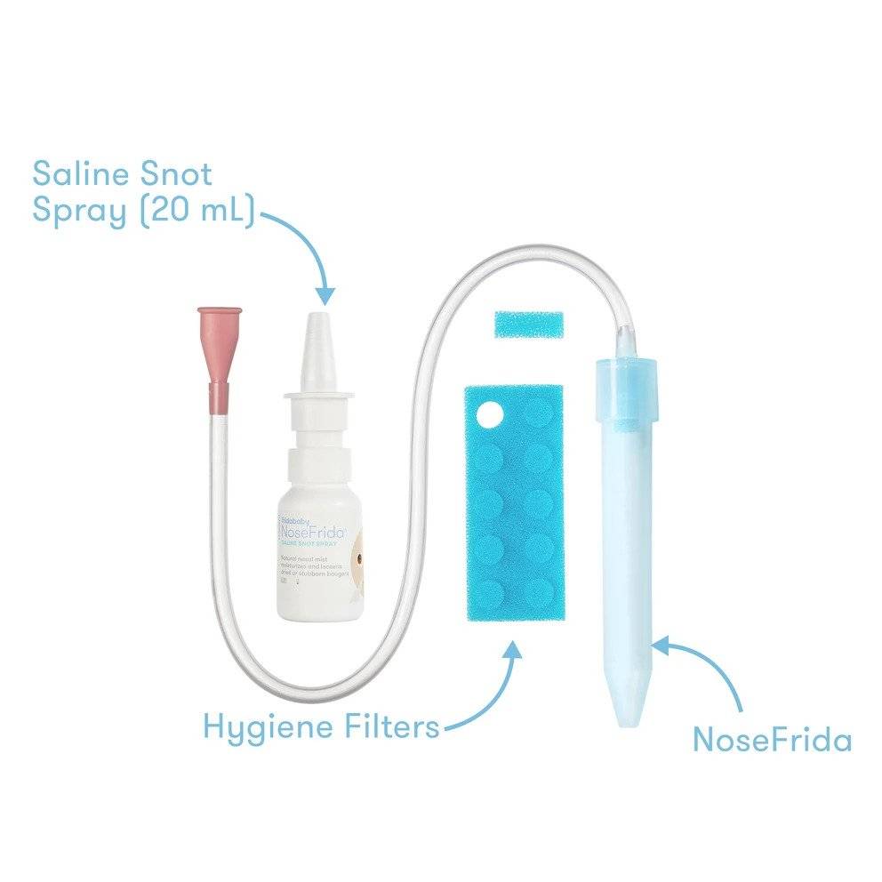NoseFrida Snotsucker Saline Kit - Complete Baby Nasal Congestion Relief System by Frida Baby