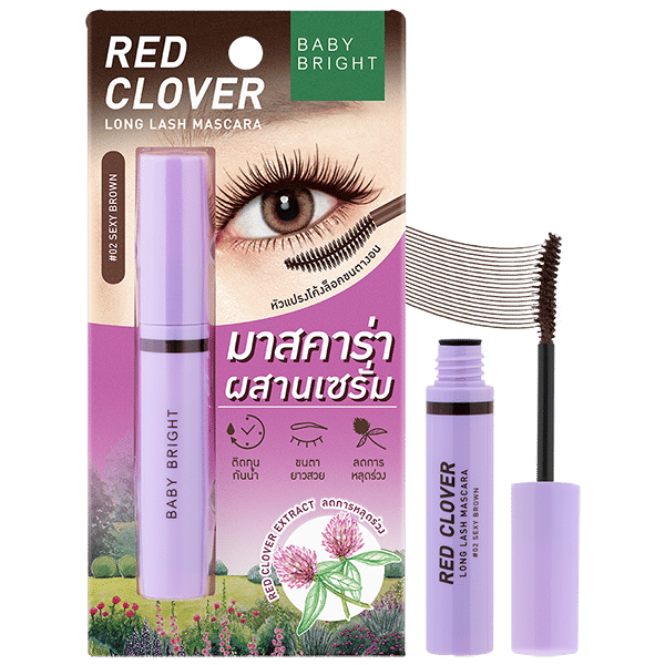 RED CLOVER LONG LASH MASCARA 4.8G BABY BRIGHT (M) #02 SEXY BROWN