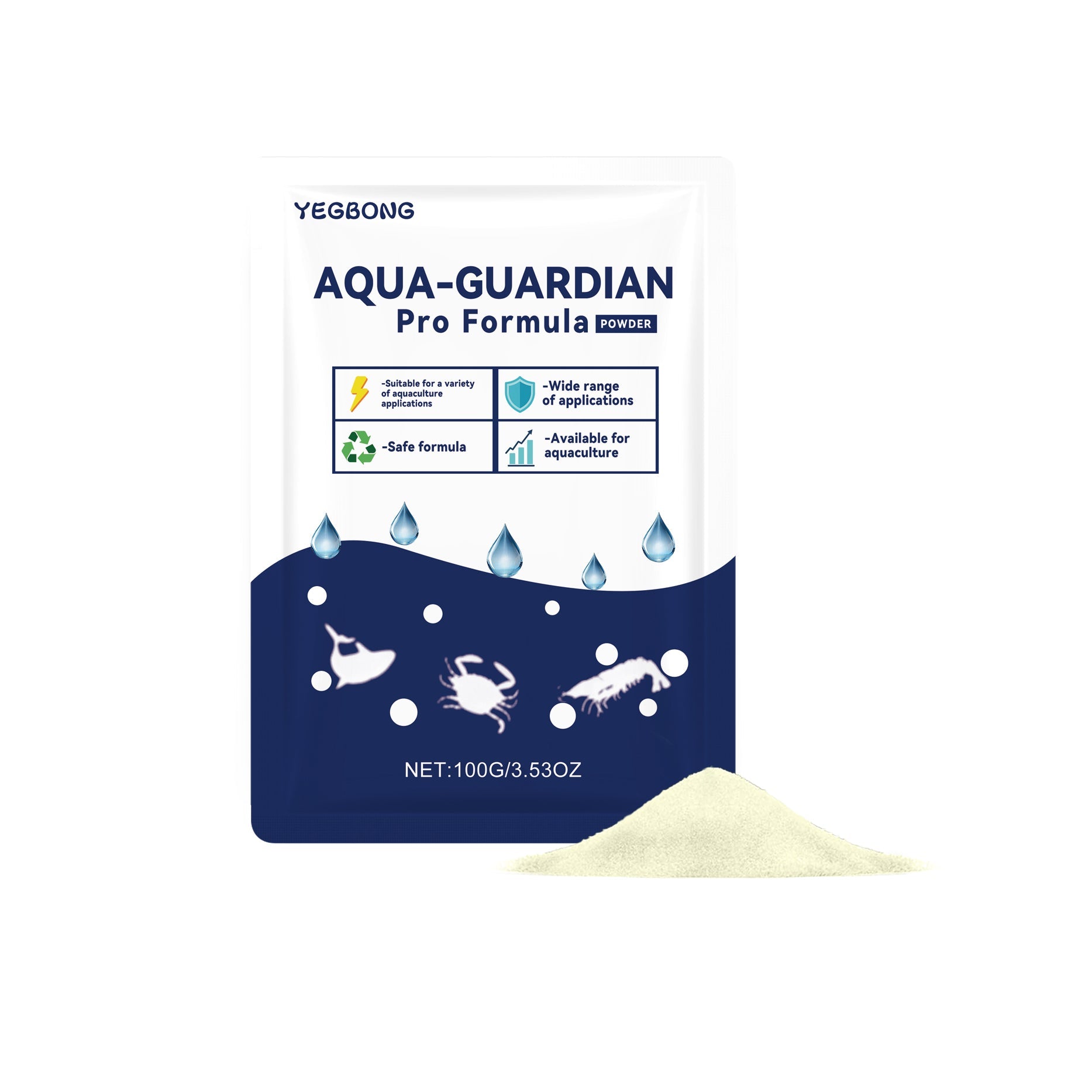 Clarifying Powder, Water Purifier for Fish Tanks, Eco-Friendly, Long-Lasting Clear Water ,100g