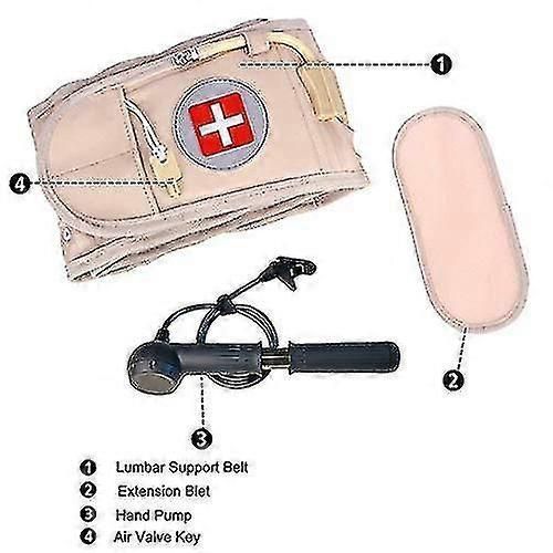 Decompression Back Belt Lumbar Spine Support For Lower Back Pain Relief - One Size Fits 29-49 Waist