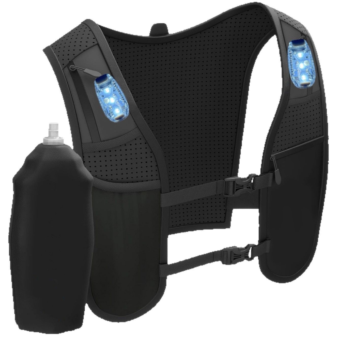 Running Vest Hydration Vest Adjustable Unisex Reflective Vest with Phone Holder