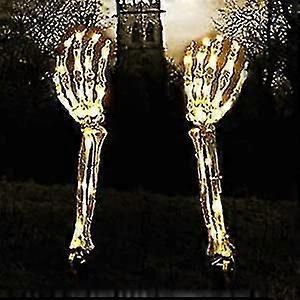 Halloween Skeleton Arm Stakes With LED Outdoor Yard Lights