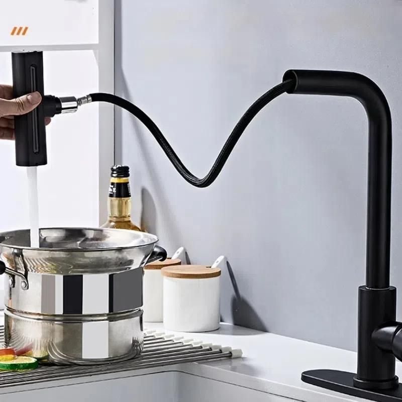 Waterfall Kitchen Faucet Non-pull-out Version Gunmetal Gray