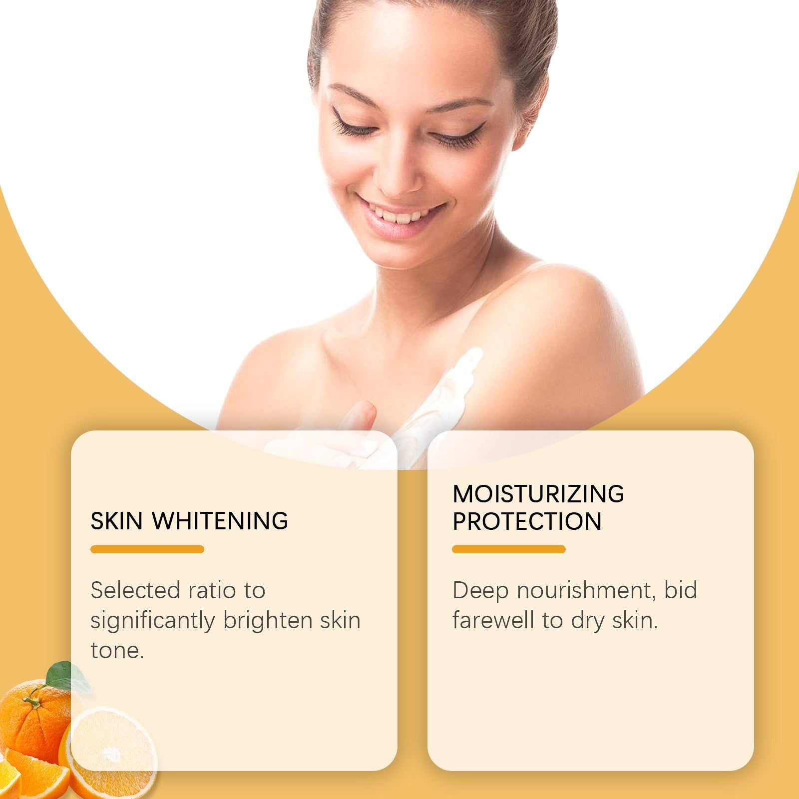 Brighten and Hydrate Skin with Orange Moisturizing and Whitening Gift Set ,1set