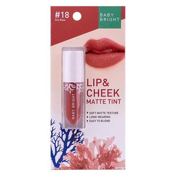 LIP & CHEEK MATTE TINT 2.4G BABY BRIGHT (M) #18 DRY ROSE (Y2022)
