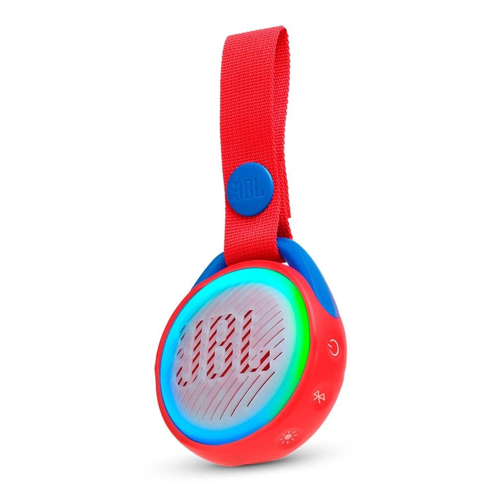JBL JR POP Portable Bluetooth Speaker for Kids, IPX7 Waterproof, Multicolor Lights, 5H Playtime, Red