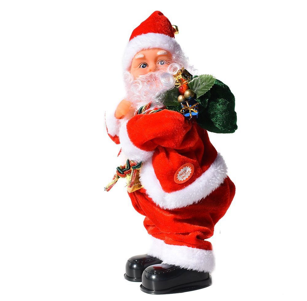 Electric Christmas Santa Claus Toy Hip Shaking Dancing Xmas Santa Dolls Kids Gift