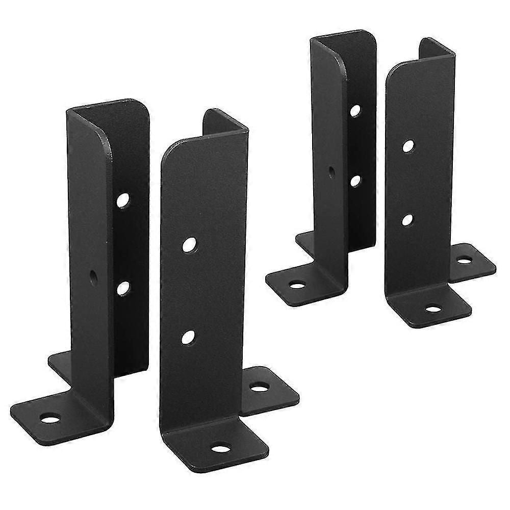 4pcs Adjustable Deck Post Anchor Base Brackets, Heavy Duty Wood Fence Post Base Brackets Kit For Pe