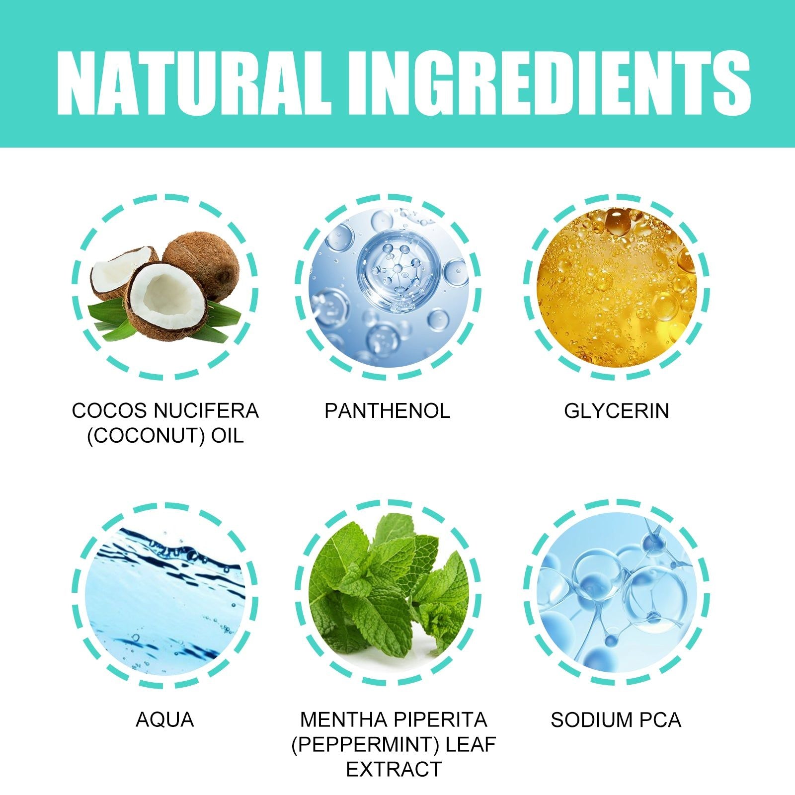 Coconut Mint Mouth Wash, Natural Oral Cleaning, Fresh Breath, Whitening Teeth ,1set