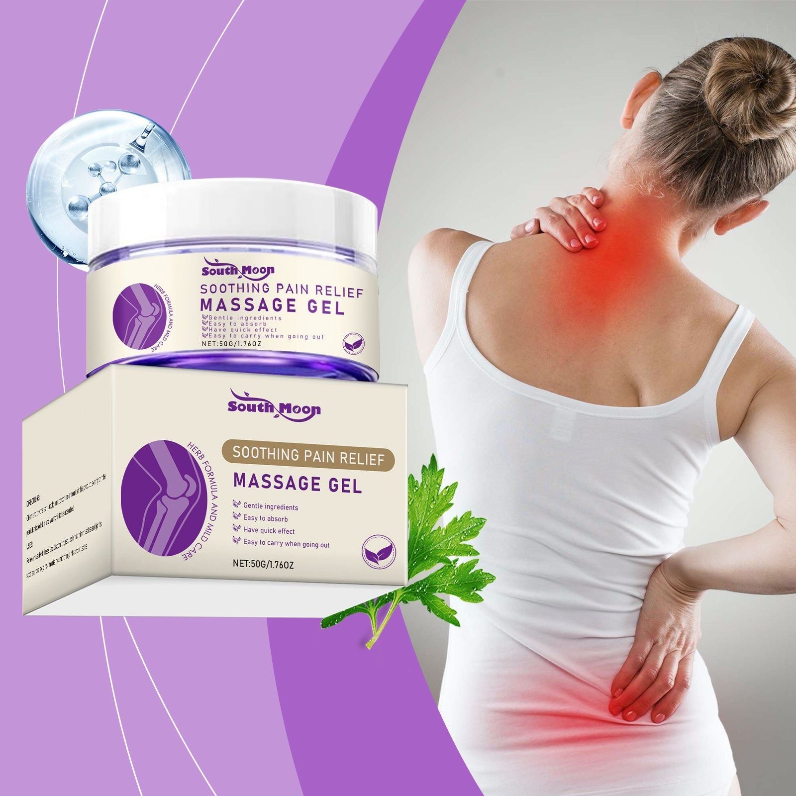 Body Care Gel for Joints, Pain Relief, Natural, Fast-Absorbing ,50g