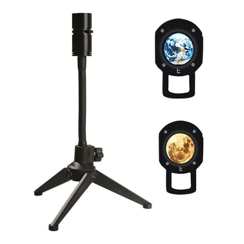Moon Earth Projection LED Lamp Rotatable USB Background Night Light Bedroom Decoration