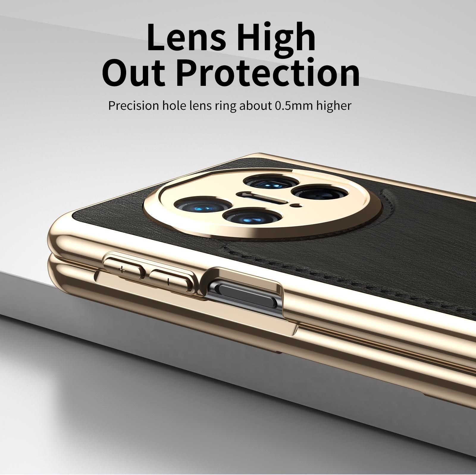 Plating Silver Brocade Case For Huawei Mate X3