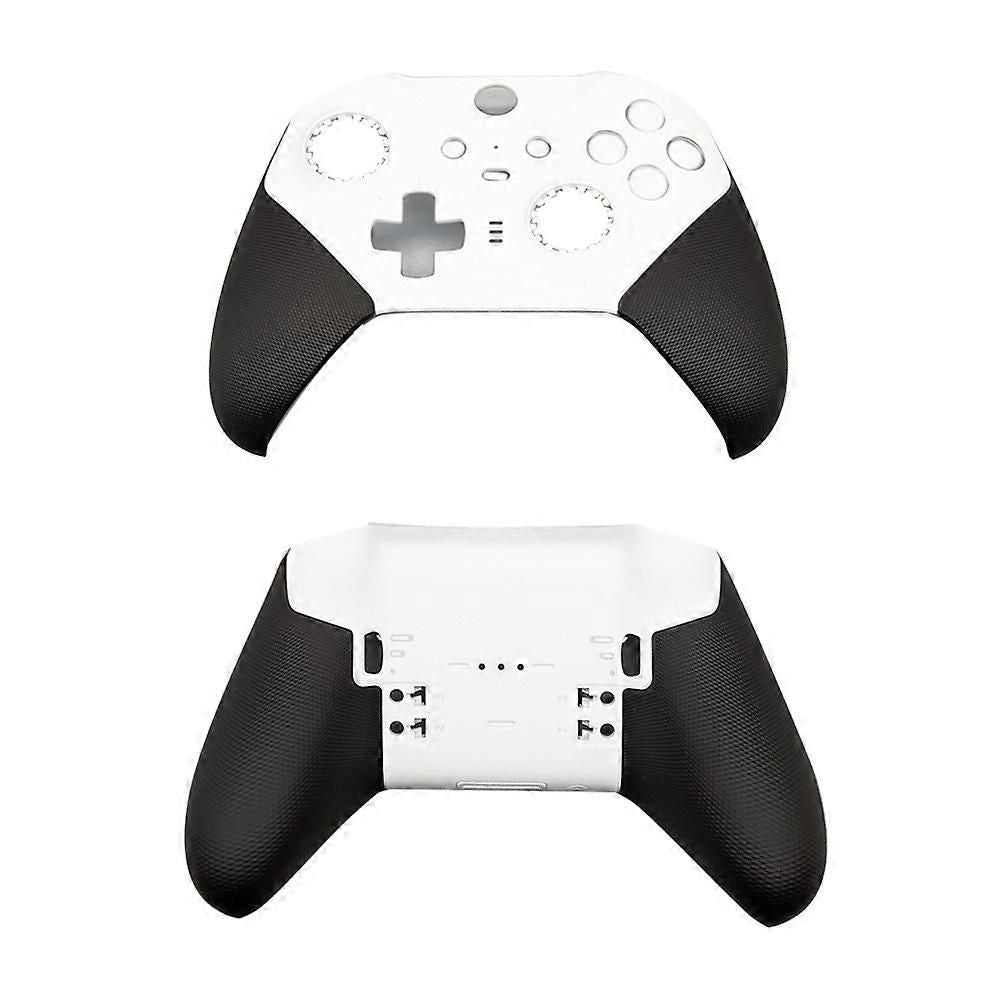 For Xbox Elite 2 Case Wireless Controller Replacement Housing Shell Faceplate Front Back Case Bottom Cover B(Black &amp; white)
