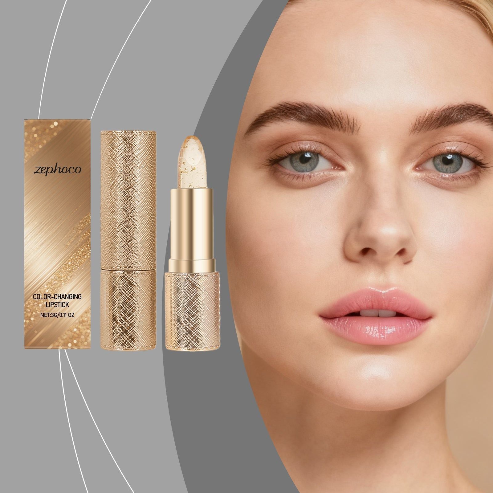 Color-Changing Lipstick, Hydrating Lip Care, Natural Water Glow, Moisturizing Lip Balm ,3g