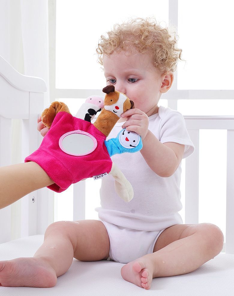 Educational Puppets Toy Glove Cartoon Animal Finger Baby Soft Dolls Toys