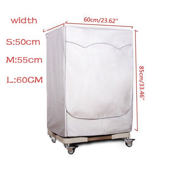 Roller Washing Machine Dust Cover Waterproof Sunscreen Silver Coated Oxford Cloth
