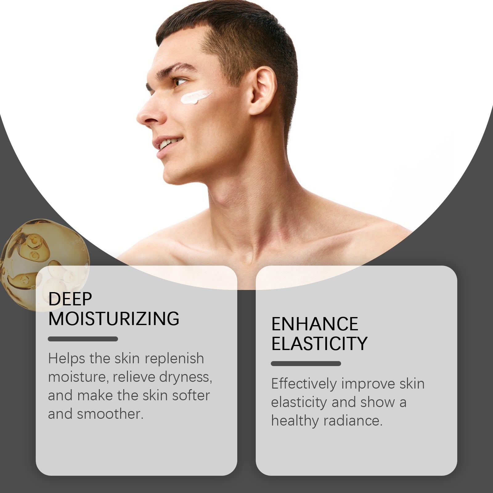 Butter Skin Moisturizer for Men, Hydrates, Protects, Boosts Elasticity, Soft, Radiant Skin ,60g