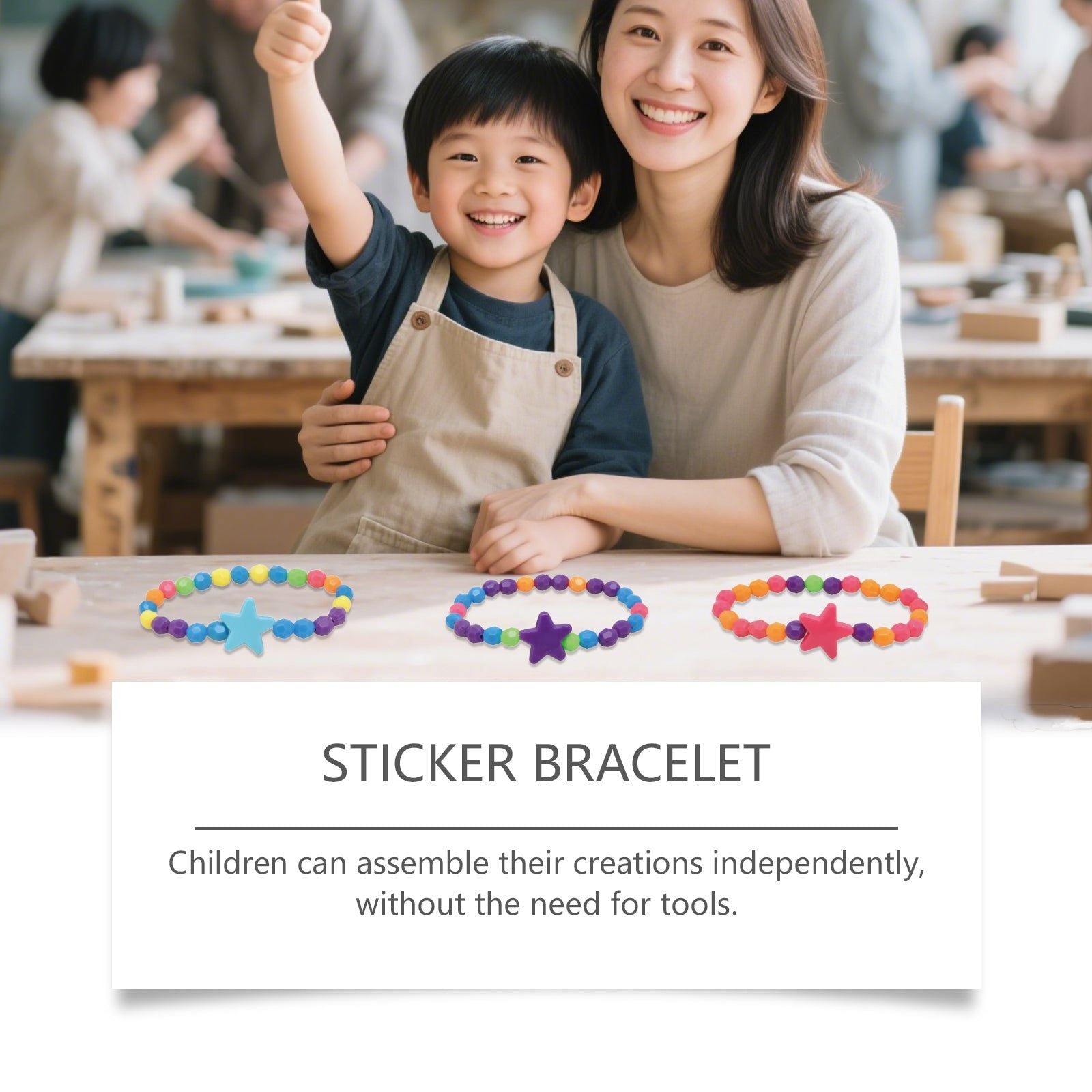 Create Fun DIY Beaded Bracelets for Kids, Creative Handmade Toy Gift ,1pcs