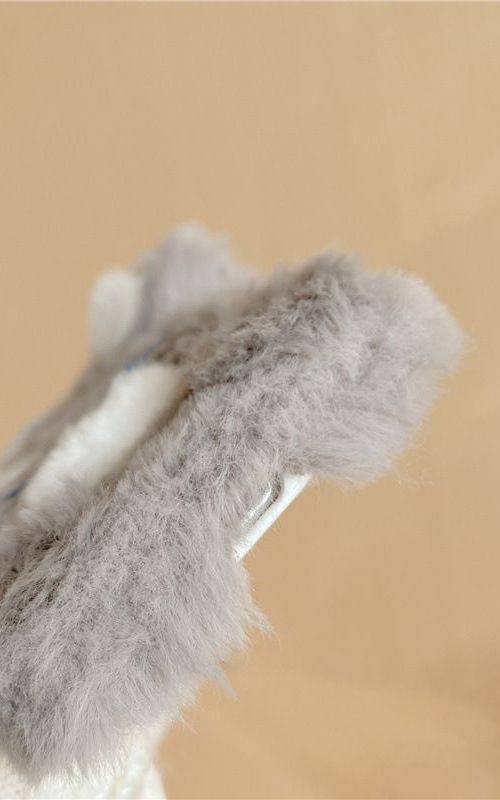 Plush Phone Case Fluffy Koala Shockproof Protective Cover With Hat For iPhone