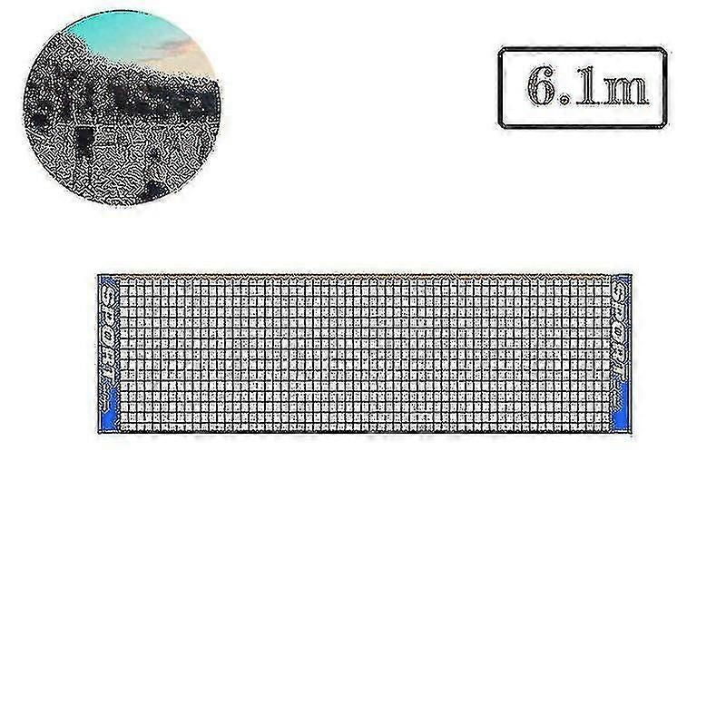 Portable Foldable Tennis Net For Kids And Adults Short Tennis Net,6.1m(1 Pcs, Black) zxin