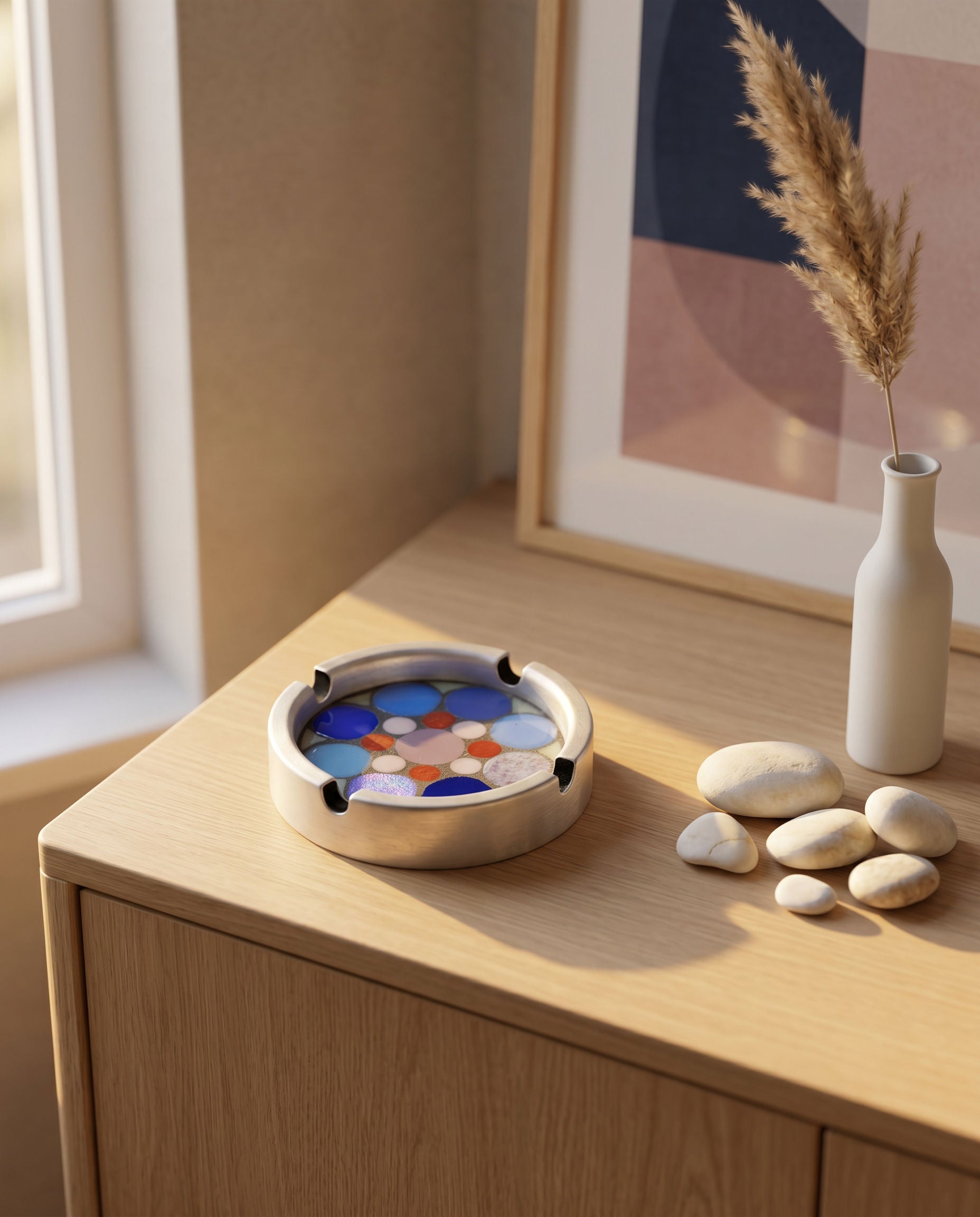 Dana Adada Small Metal Mosaic Ashtray