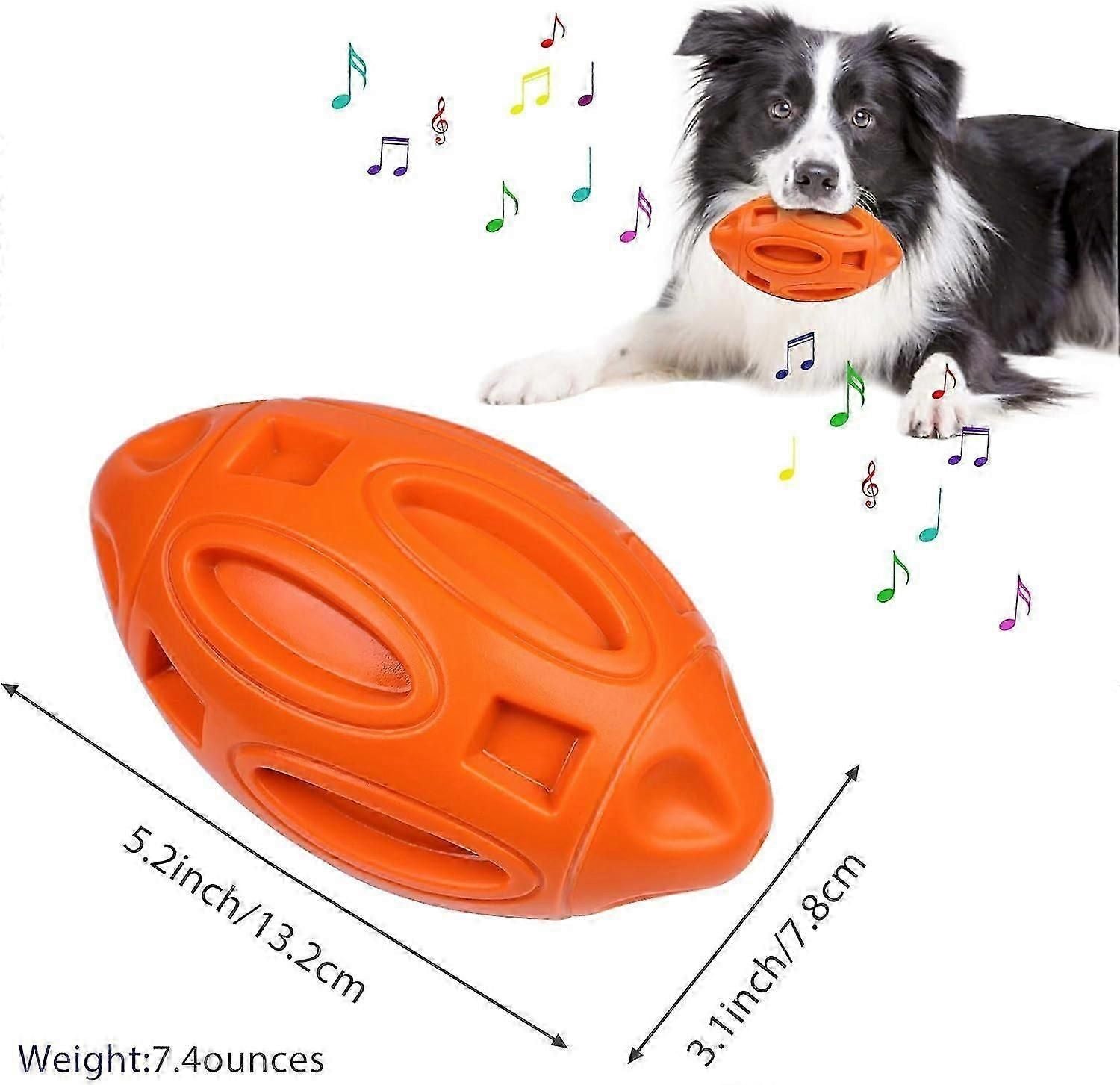 Indestructible Dog Toy, Dog Chew Toy Rubber Sound Ball Dog Games Toy For Medium And Large Dogs