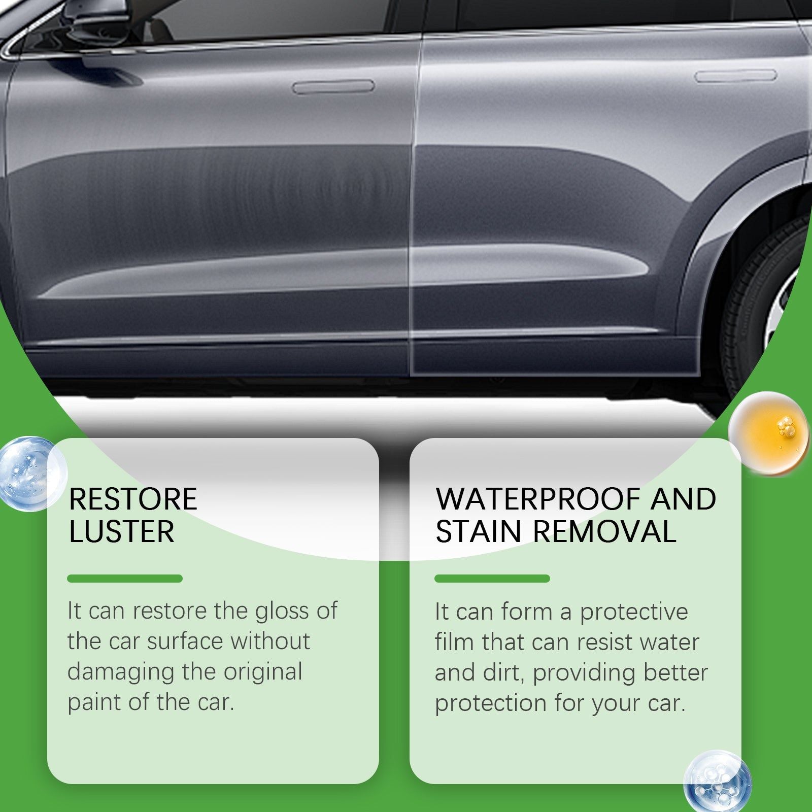 Car Care Coating Spray, Teflon & Bicarbonate, Water-Resistant Shine, Easy Auto Protection ,120ml