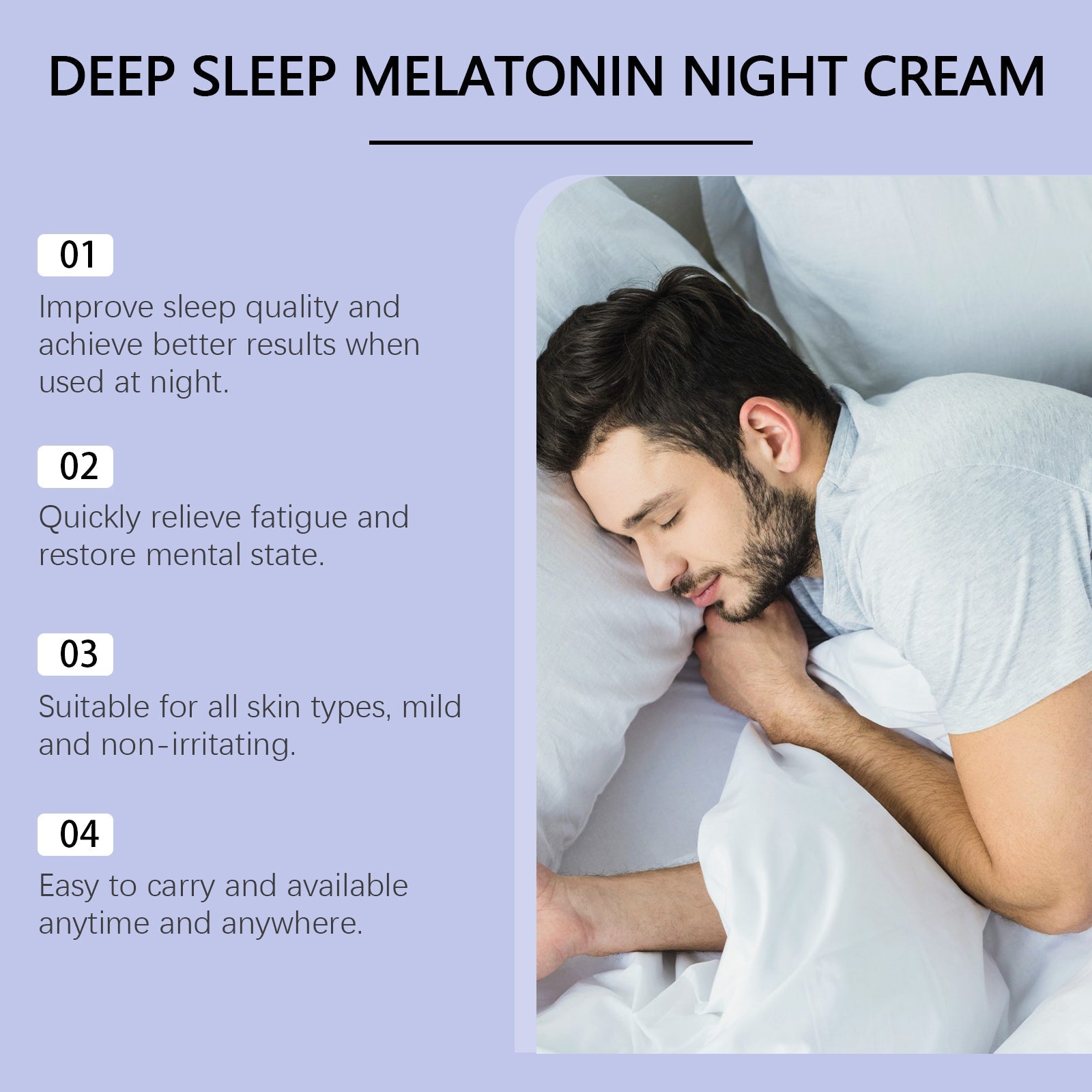 Soothing Night Cream for Body Care, Relax, Sleep Better, Natural Sleep Aid ,30g