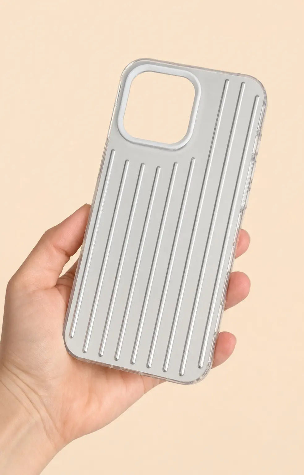 Silver Stripped Phone Case