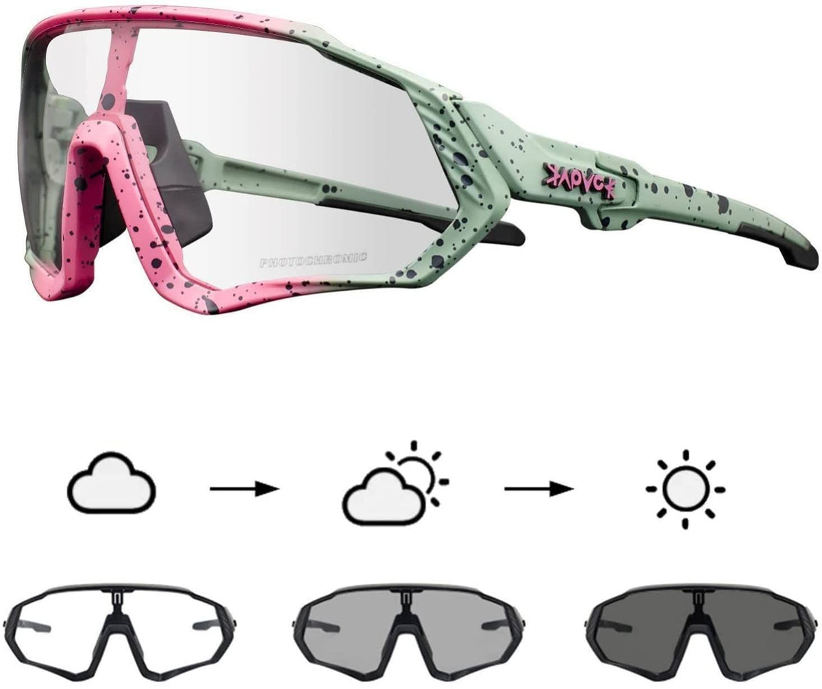 Photochromic Cycling Glasses Road Mountain Bike Eyewear Outdoor MTB Sports Sunglasses